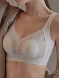 Elegant Fit Wireless Lace Minimizer Bra Up to D cup