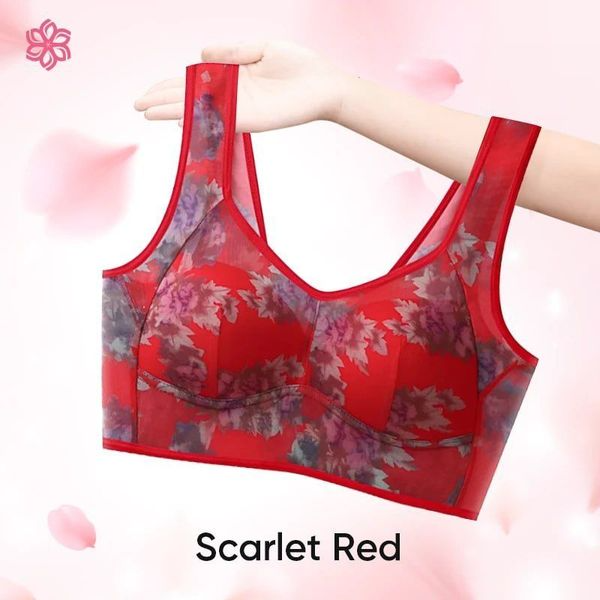 Floral Mesh Light-Lift Wireless Bra