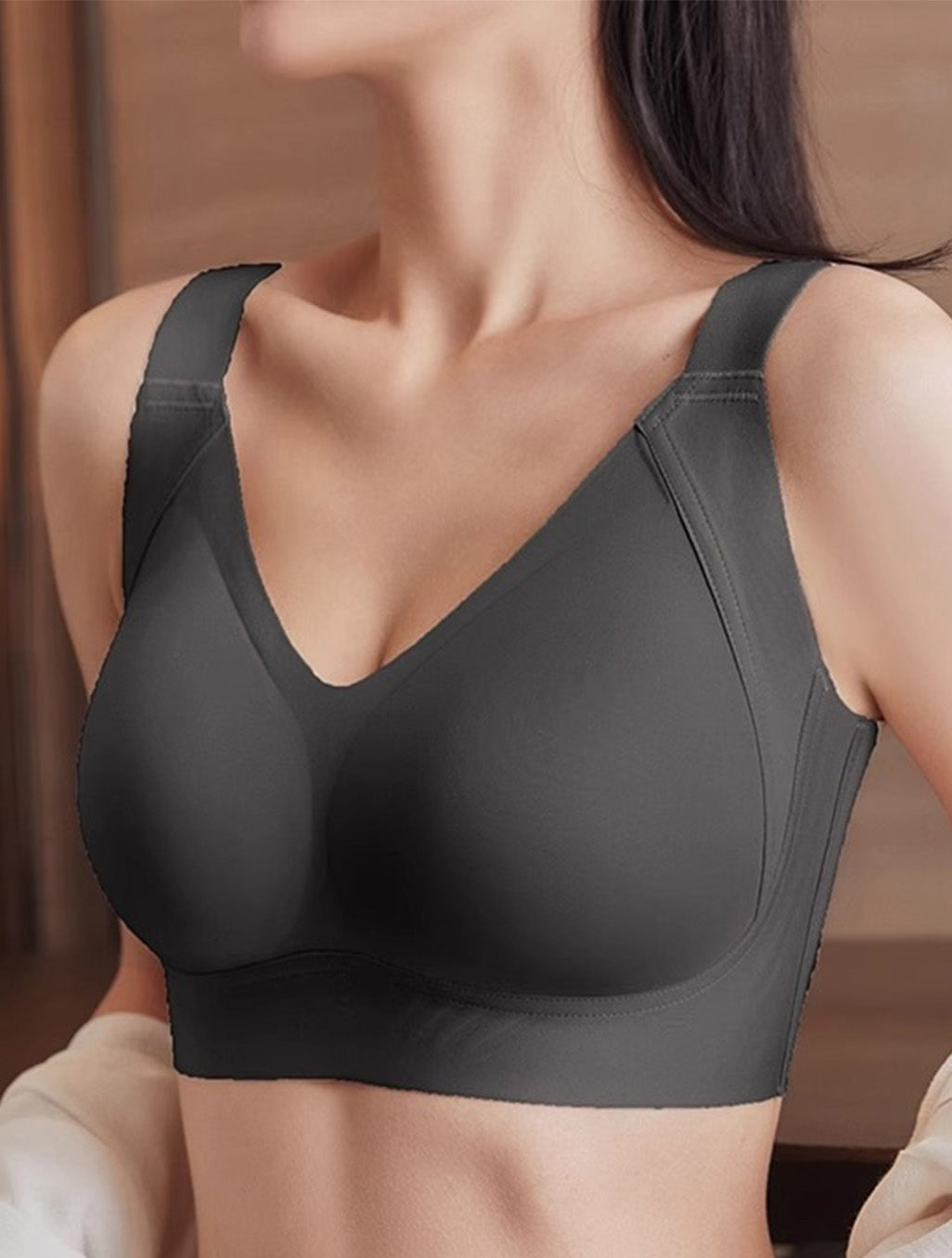 Full-Coverage U-Back Comfort Seamless Support Bra Up to G Cup