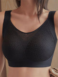 Lace Overlay Soft Wireless Bra Up to G cup